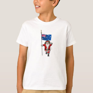 Le Père Noël Avec L'Ensigne D'Australie T-shirt