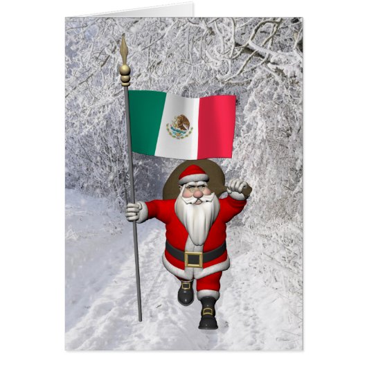 Le Père Noël Avec L'Ensigne Du Mexique (Devant)