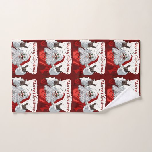  Le père noël cool  (Serviette à main)