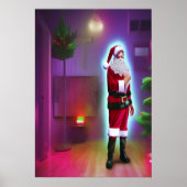 Le Père Noël dans la maison | AI Art Poster (Devant)