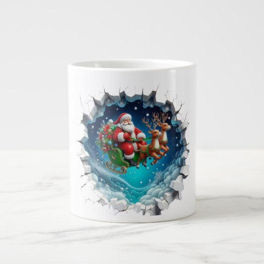 Le Père Noël en 3D sur une tasse de spécialités de (Devant)