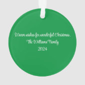 Le Père Noël En Bas De L'Ornement Acrylique Du Che (dos)