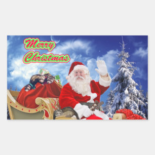 Le Père Noël et ses furets Stickers de vacances