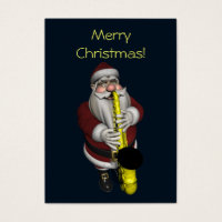 Le Père Noël joue du saxophone