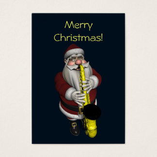 Le Père Noël joue du saxophone