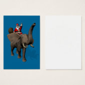 Le Père Noël Monte Un Éléphant (Devant & derrière)