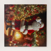 Le Père Noël par le puzzle du feu (Horizontal)