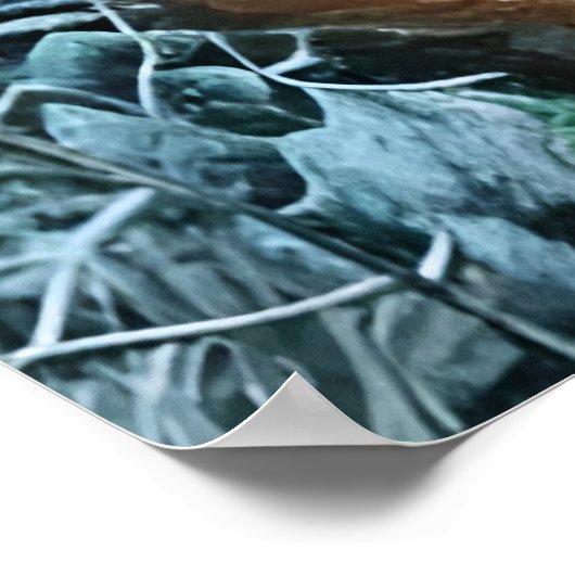 Le Père Noël perdu dans la forêt | AI Art Poster (Coin)