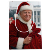 Le Père Noël Trump Avec Sac Cadeau Rouge (Devant)