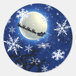 Le Père Noël Vient À La Ville Stickers