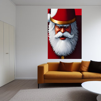 Le Père Noël vous observe | AI Art Poster