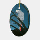 Le perroquet africain en ornement de sapin de Noël (Gauche)