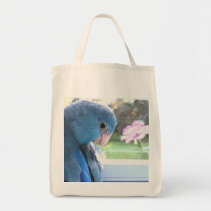 Le perroquet bleu de sac fourre-tout à épicerie