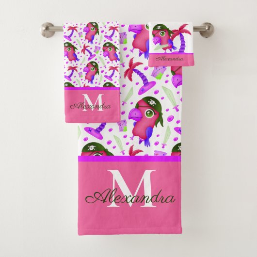 Le perroquet de pirate rose marine de l'enfant (En situation)