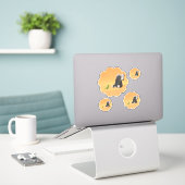 Le perroquet rencontre un autocollant d'éléphant f (Ordinateur portable sur le bureau)