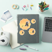 Le perroquet rencontre un autocollant d'éléphant f (Couverture iPad)