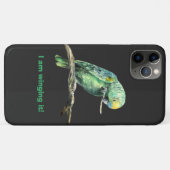 Le perroquet vert qui le balaie, coque iphone (Dos (Horizontal))