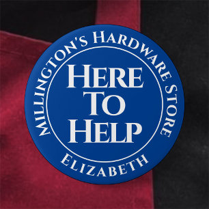 Le personnel du magasin ici pour aider Badge Bouto