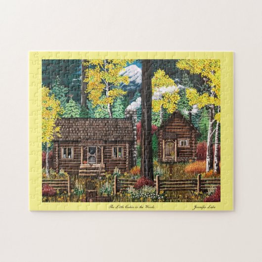 Le petit Cabine dans le puzzle des bois (Horizontal)