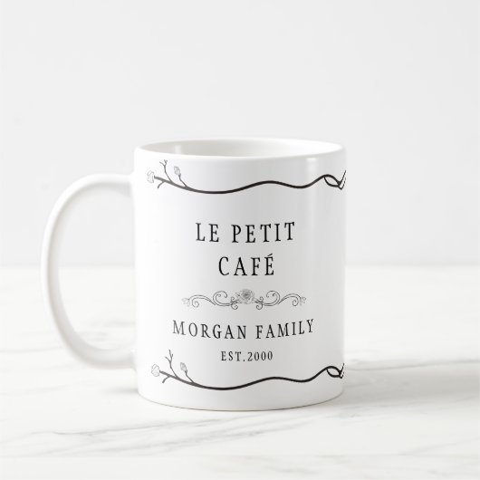 Le Petit Café Monogram Floral Mug (Gauche)