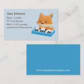 Le petit Fox mignon badine des cartes de visite de (Devant / Derrière)