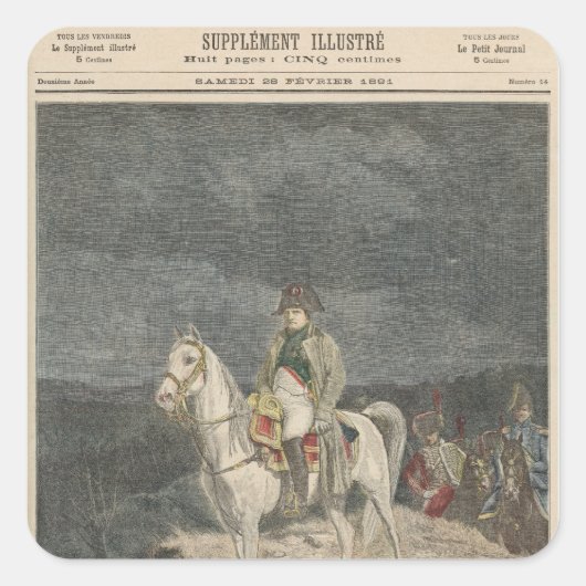 Le Petit Journal Vierkante Sticker (Voorkant)