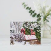 Le Petit Pont Rouge Pensant À Vous Carte Postale (Debout devant)