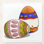 Le Petit Poule Easter DECOR 2 Glazen Onderzetter (Voorkant)