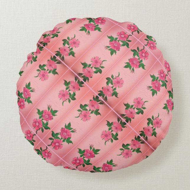 Le petite fleur pillowcase rond kussen (Voorkant)