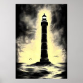 Le phare de la mer | AI Art Poster (Devant)