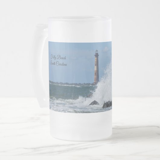 Le phare de Morris Island Splash Frosted Mug (Devant gauche)