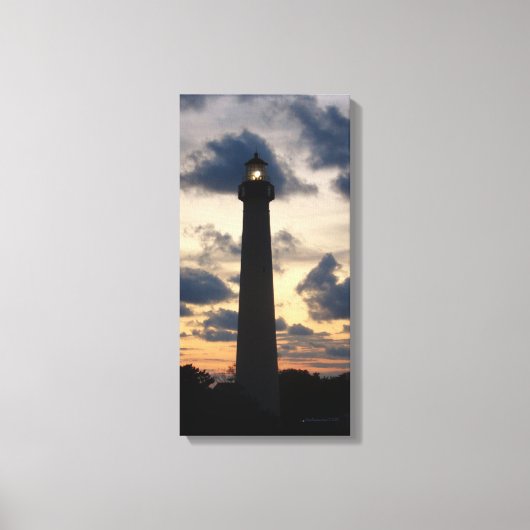 Le phare du Cap May sur la toile Sunset (Recto)