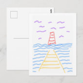 Le phare et la carte postale du quai (Devant / Derrière)