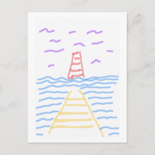 Le phare et la carte postale du quai (Devant)