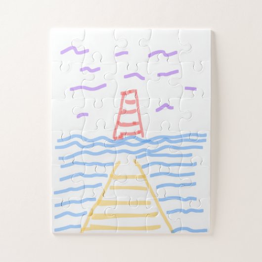 Le phare et le puzzle de la jetée (Vertical)