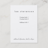 Le photographe Chubby Carte de visite (Dos)