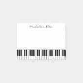Le piano à queue verrouille des notes de post-it (Devant)