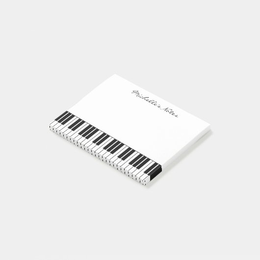 Le piano à queue verrouille des notes de post-it (Incliné)