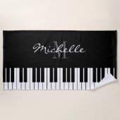 Le piano à queue verrouille la serviette de plage (Devant)
