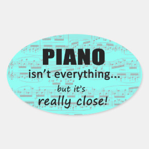 Le piano n'est pas tout Sticker ovale