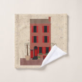 Le Pierre Rouge Avec Serviettes En Arbre Posé (Gant de toilette)