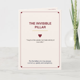 Le Pilier Invisible – Carte Sincère pour Papa