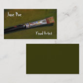 LE PINCEAU DE L'ARTISTE : CARTE DE VISITE (Devant / Derrière)