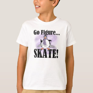 Le pingouin vont figure T-shirt de patin