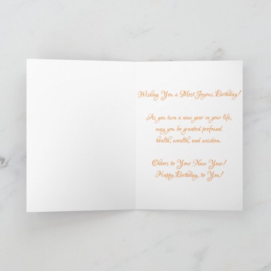 "Le pissenlit au soleil" Carte d'anniversaire (Intérieur)