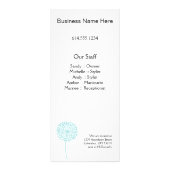 Le pissenlit bleu entretient la carte de support (Dos)