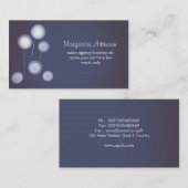 le pissenlit fleurit les cartes de visite bleus (Devant / Derrière)