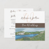 Le pittoresque Faire-part de mariage balnéaire pei (Devant / Derrière)