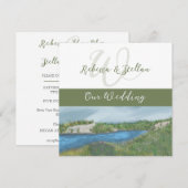 Le pittoresque Faire-part de mariage balnéaire pei (Devant / Derrière)