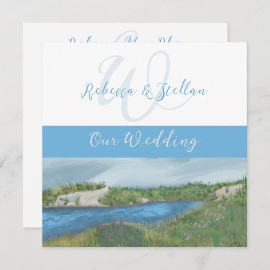 Le pittoresque Faire-part de mariage balnéaire pei (Devant / Derrière)